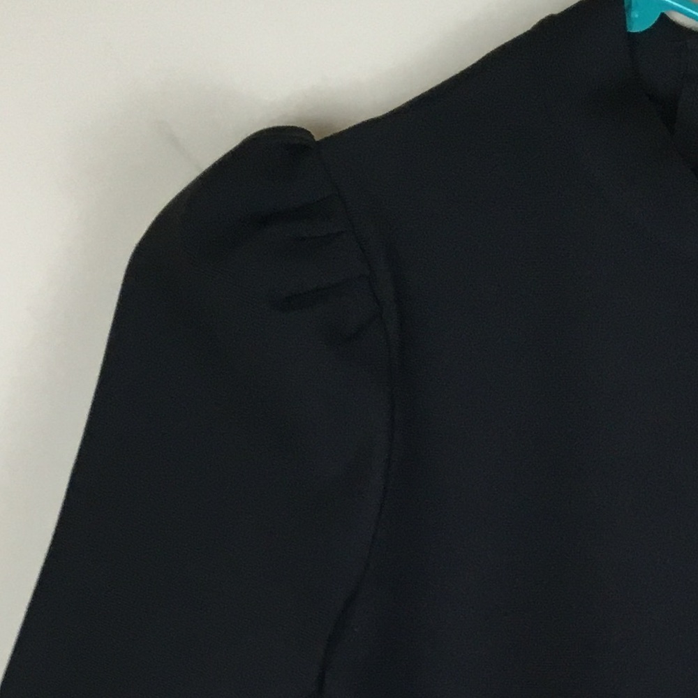 Black bodycon ruffle hem dress - Picture 8 of 9